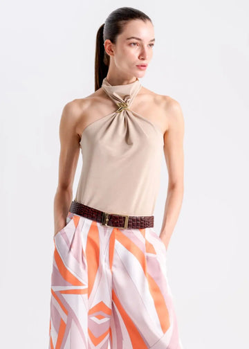 ALPHORRIA - Blusa Detalhe Metal Fendi